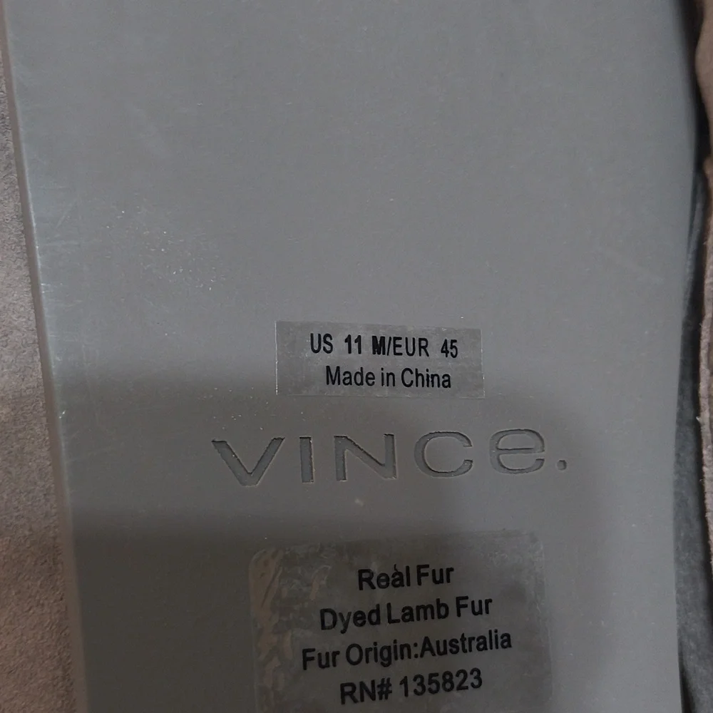 Vince Gibson Shearling Lined Moc Toe Slippers
